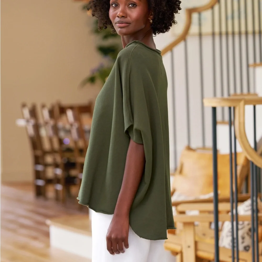 Frank & Eileen Olive Caplet in Caper, O/S - Picture 5 of 13